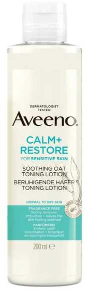 Aveeno Calm + Restore Soothing Oat Toning Lotion Veido losjonas ir Purškiklis