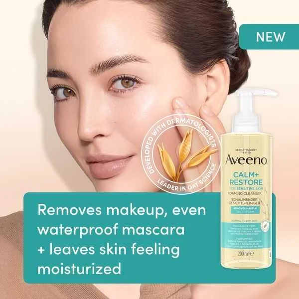 Aveeno Calm+Restore Foaming Valiklis 200 ml