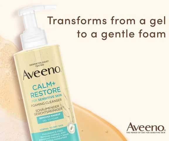 Aveeno Calm+Restore Foaming Valiklis 200 ml