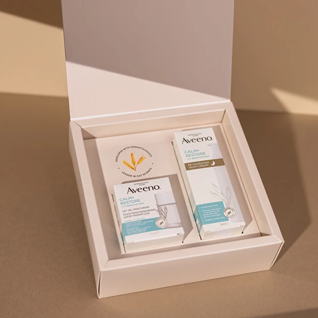 „Aveeno Calm+Restore“ odos priežiūros dovanų rinkinys sausai ir jautriai odai