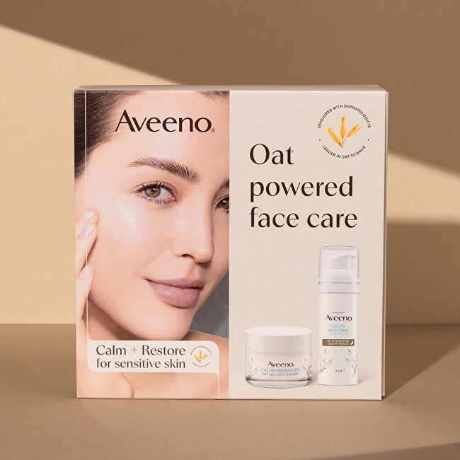„Aveeno Calm+Restore“ odos priežiūros dovanų rinkinys sausai ir jautriai odai