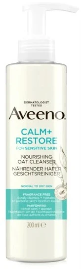 Aveeno Calm + Restore maitininantis Oat Valiklis Cleansing Kreminis