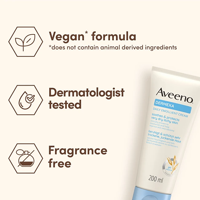 Aveeno Dermexa Daily Emollient Kreminis Body Kreminis unisex, 200 ml