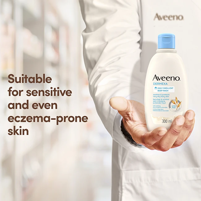 Aveeno Dermexa Daily Emollient Kūno prausiklis Dušo želė unisex, 300 ml