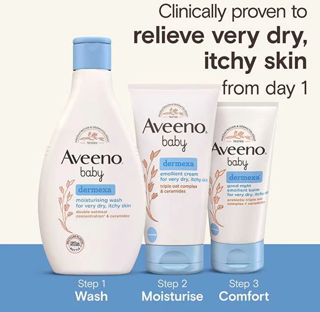 Aveeno Drėkinamasis prausimosi gelis Baby Dermexa 250 ml