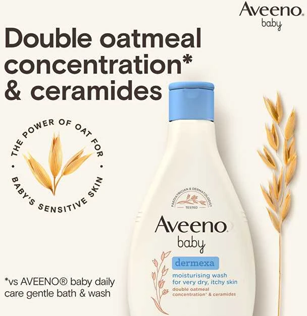 Aveeno Drėkinamasis prausimosi gelis Baby Dermexa 250 ml