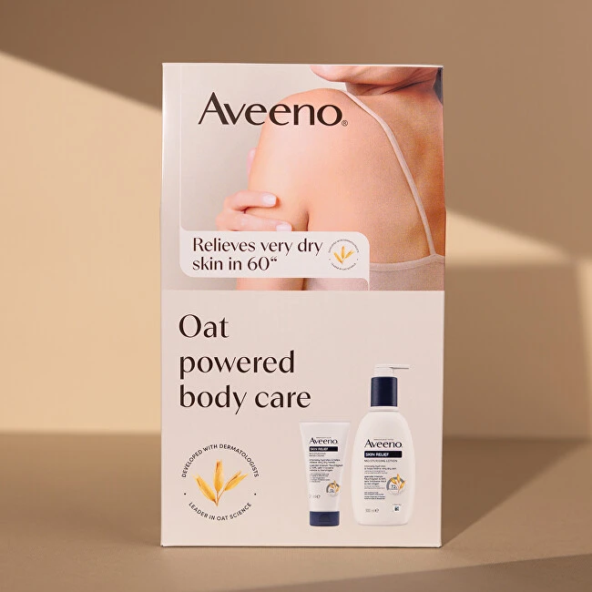 Aveeno „Skin Relief“ kūno priežiūros dovanų rinkinys labai sausai ir jautriai odai