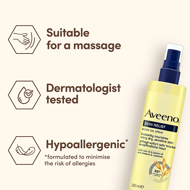 Aveeno Skin Relief Body Oil Purškiklis Body Oil unisex, 200 ml