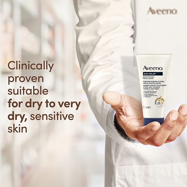 Aveeno Skin Relief Unscented Moisturizing Hand Kreminis (Moisturising Hand Kreminis) 75 ml