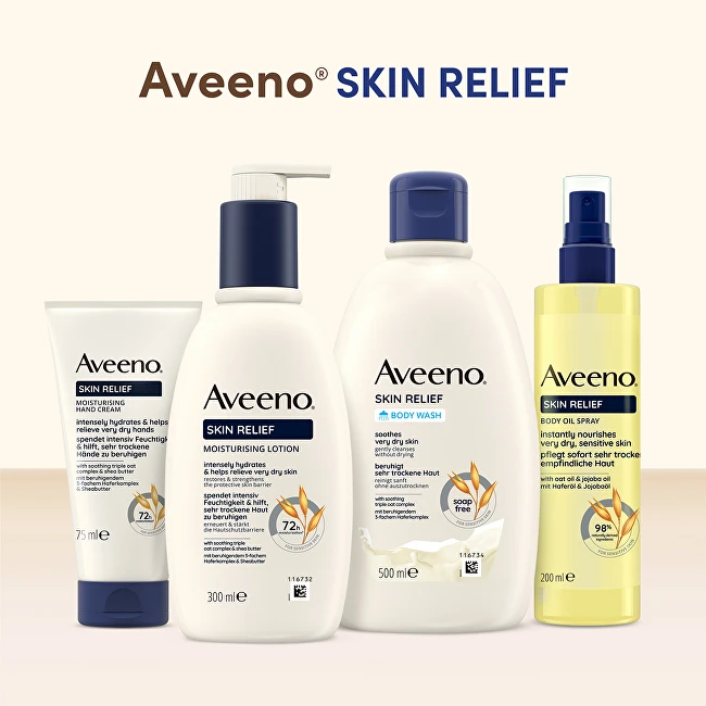 Aveeno Skin Relief Unscented Moisturizing Dušo želė (Kūno prausiklis) 500 ml