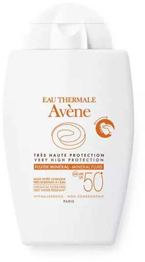 Avene Mineral Fluid SPF 50+ veido fluidas nuo saulės, 40 ml