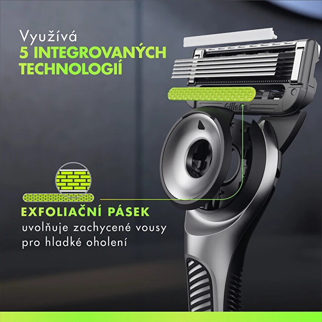 Gillette Labs Skustuvas Vyrams + 3 skutimosi galvutės, magnetinis stovas