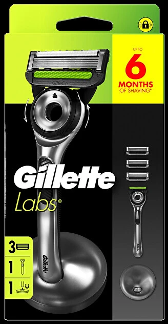 Gillette Labs Skustuvas Vyrams + 3 skutimosi galvutės, magnetinis stovas