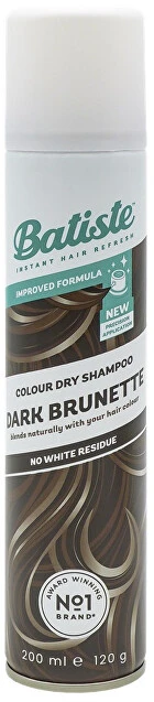 Sausas šampūnas plaukams su dažančiu efektu Batiste Dark &amp; Deep Brown Sausas šampūnas 200ml