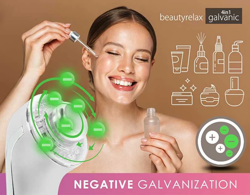 „BeautyRelax“ galvaninis odos lygintuvas 4 viename su fotonų terapija BR-1150W