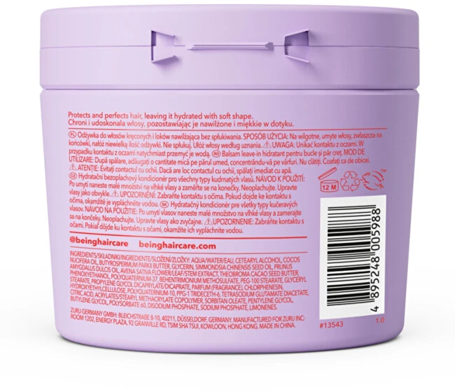 None BEING Major Moisture nenuplaunamas kondicionierius su kakavos sviestu ir avižų ekstraktu 354 ml