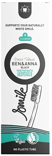 Ben & Anna Natural Toothpasta Natūrali dantų pasta su aktyvuota anglimi Juodas 75ml