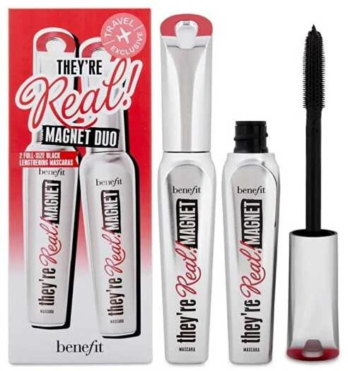 Benefit They're Real! Magnet Blakstienų tušas Duo Set blakstienų tušų rinkinys, atspalvis: 1 Supercharged Juodas, 2 x 9 g