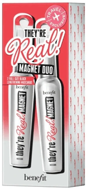 Benefit They're Real! Magnet Blakstienų tušas Duo Set blakstienų tušų rinkinys, atspalvis: 1 Supercharged Juodas, 2 x 9 g