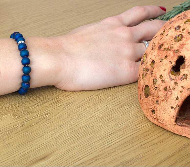 Agato Agate bead bracelet MINK83 / 17