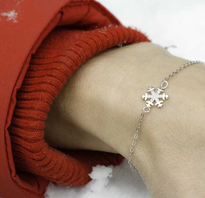 Beneto Beautiful sidabrinis bracelet Snowflake AGB637 / 21