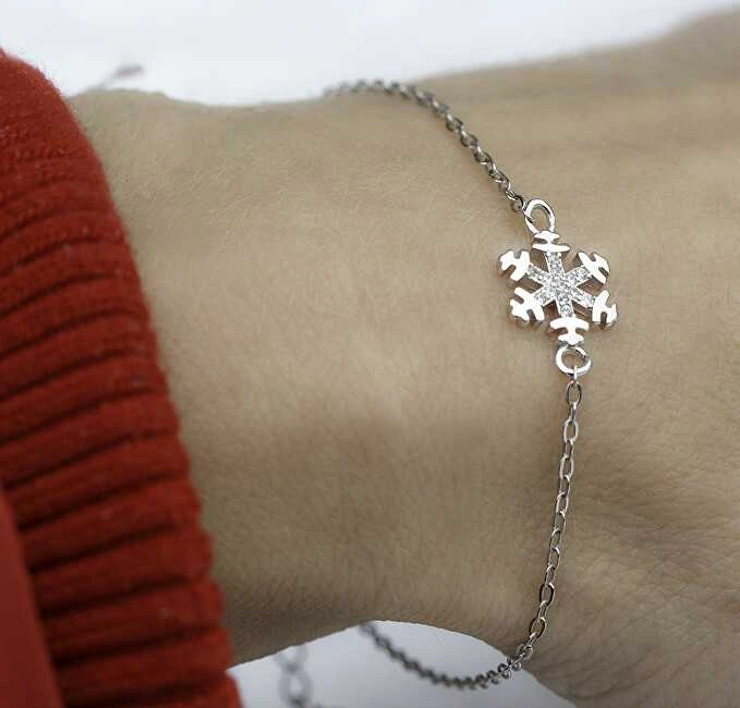 Beneto Beautiful sidabrinis bracelet Snowflake AGB637 / 21
