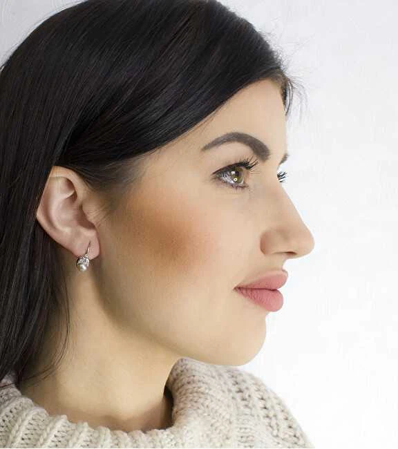 Beneto Elegant sidabrinis auskarai su tikrais upės perlais AGUC2579DP