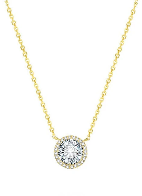 Beneto Gold plated sidabrinis pakabukas with crystals AGS1135 / 47-GOLD