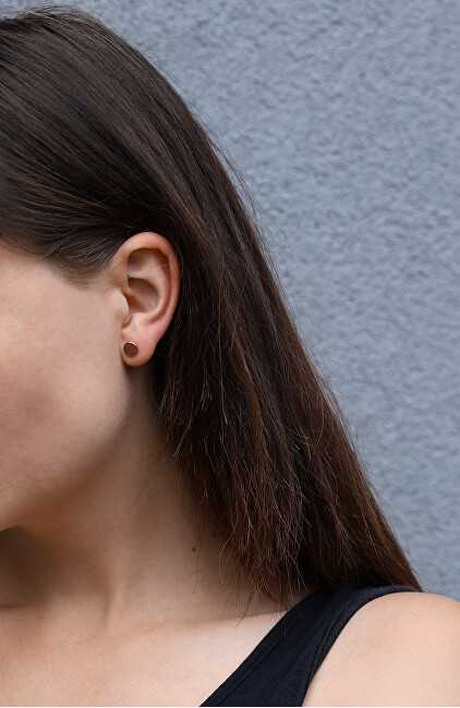 Beneto Rožinė auksinis plated sidabrinis earrings AGUP1956-ROSE