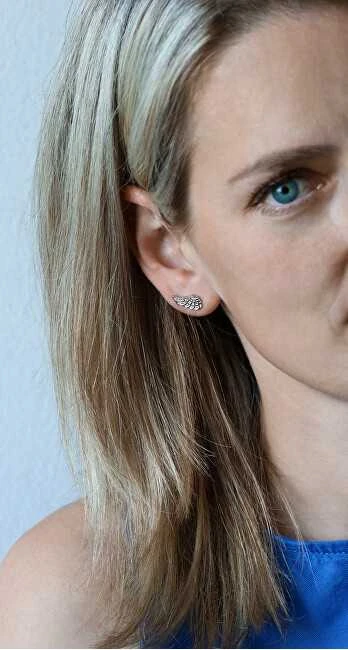 Beneto Sidabrinis Earrings Angel Wings AGUP1182