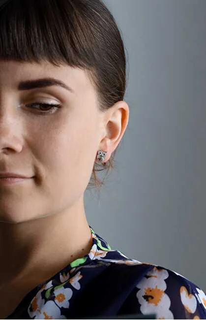 Beneto Sidabrinis earrings Owls AGUP1200