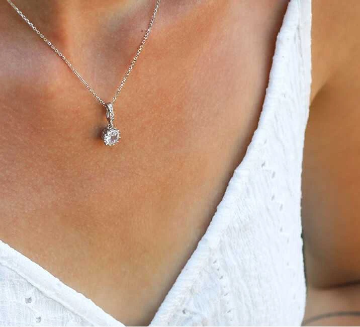 Beneto Sidabrinis pakabukas with zircons AGS1142 / 47