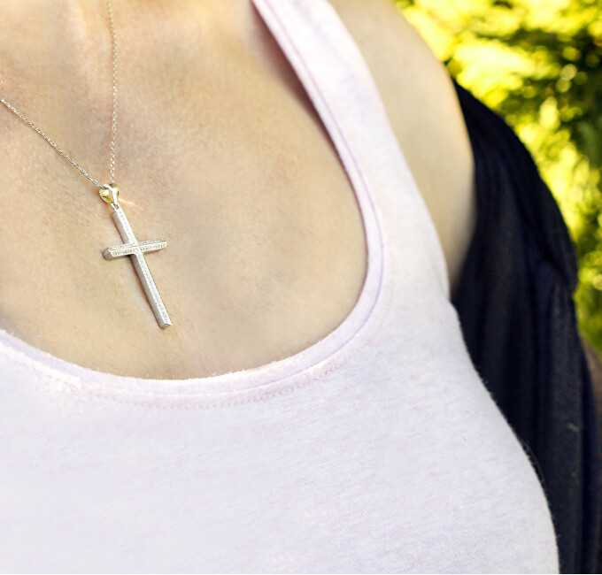 Beneto Sidabrinis pendant Cross AGH94