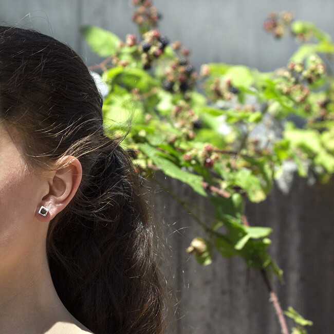 Beneto Sidabrinis square earrings AGUP1551S