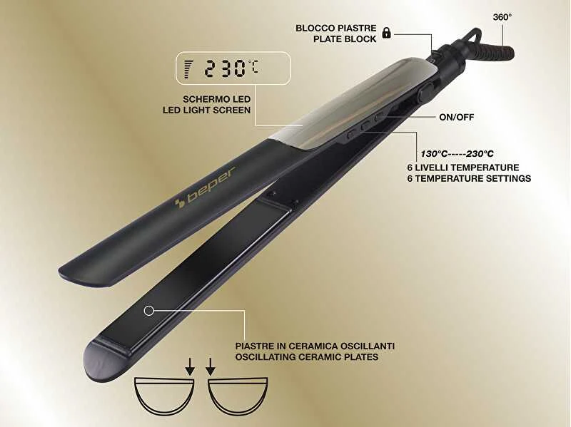 Beper Plaukų tiesintuvas Ceramic Pro Style P301PIS200