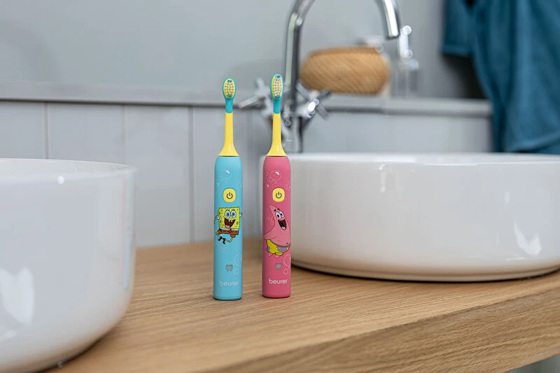 Elektrinis „Sonic Kids“ dantų šepetėlis, „Beurer“ Kempiniukas, rožinis SC11