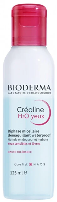 Bioderma Créaline H20 Yeux Biphase Micellaire Démaquillant Atsparus vandeniui, 125 ml