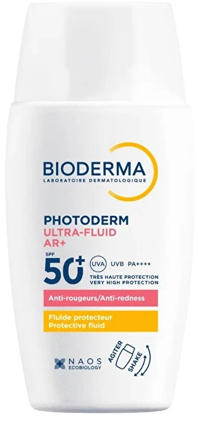 Bioderma Photoderm Ultra-Fluid AR+ SPF 50+ apsauginis veido fluidas raustančiai odai, 40 ml