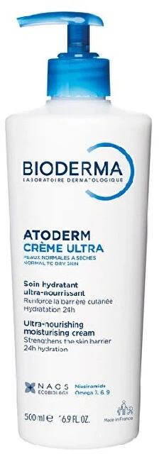 Bioderma Atoderm Crème Ultra Intensyviai drėkinantis ir maitinantis kūno kremas, 200 ml