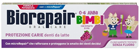 Biorepair Vaikiškas dantų pasta vaikams 0-6 metų Vynuogės 50ml