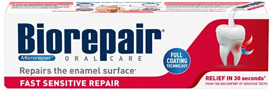 „Biorepair Fast Sensitive Repair“ serumas jautriai odai, 75 ml