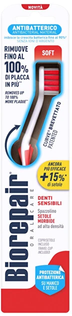 Biorepair Antibacterial Dantų šepetėlis Soft Dantų šepetėlis