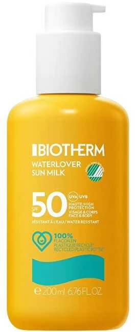 Biotherm Waterlover Sun Milk SPF 50 Face & Body apsauginis pienelis nuo saulės veidui ir kūnui, 200 ml