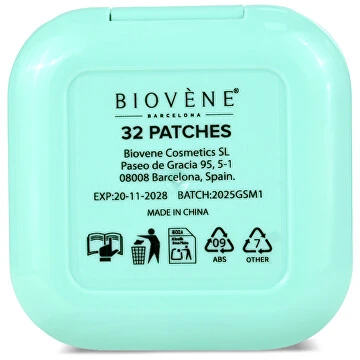 Biovene Pimple Star Patches & Mirror Case 32 vnt. Žalių pleistrų rinkinys