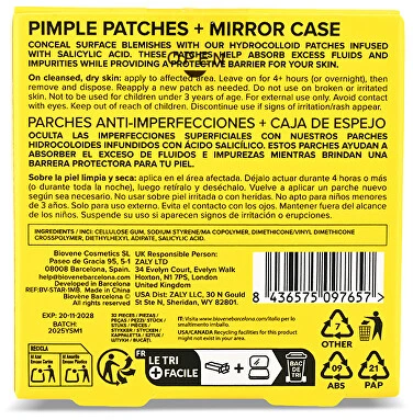 Biovene Pimple Star Patches & Mirror Case 32 pcs Geltona Patches Set