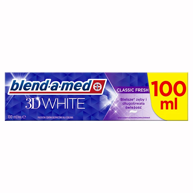 Blend A Med Balinamoji dantų pasta 3D Baltas Classic Fresh 100 ml