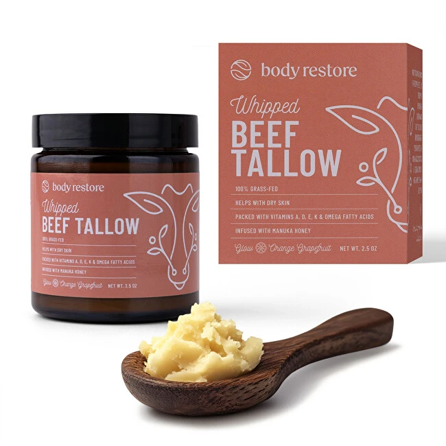 Body Restore Kūno atstatomasis plaktos jautienos taukų balzamas su apelsininiu greipfrutu