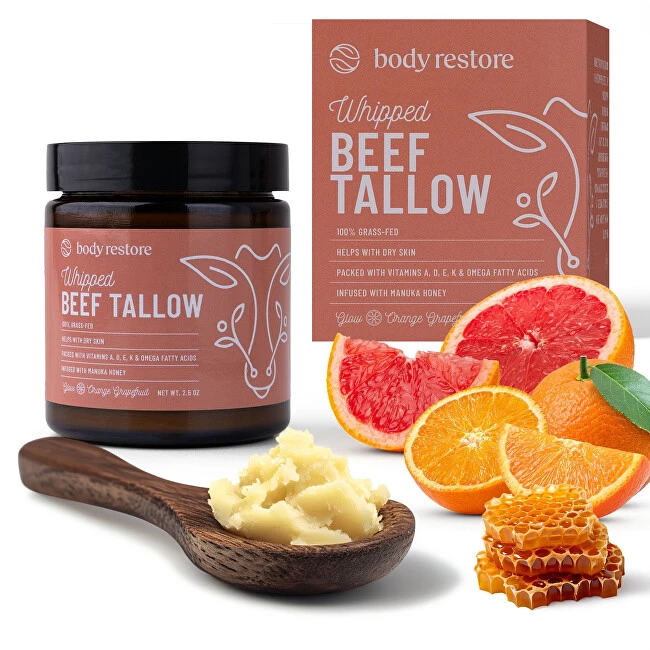 Body Restore Kūno atstatomasis plaktos jautienos taukų balzamas su apelsininiu greipfrutu