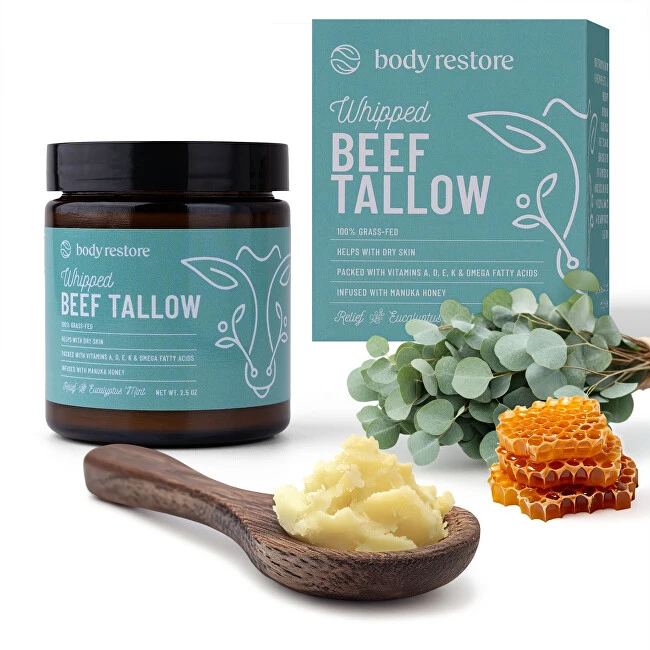 Body Restore Kūno kremas su plakta jautienos taukais ir eukaliptu bei mėtomis 71 g