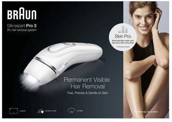 Braun Silk-expert Pro 3 IPL PL3020 balta ir-sidabrinė